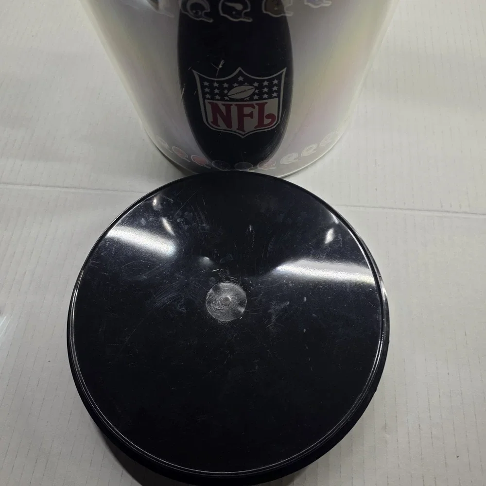 VTG 1970s NFL Ice Bucket‎ Thermo-Serv West Bend Black Plastic 28 Team Logos USA